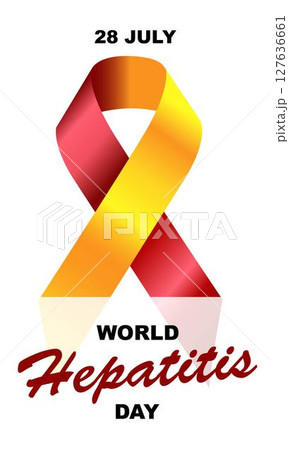 World Hepatitis Day. Awareness ribbon. Raising awareness of Hepatitis campaign. Vector illustration EPS10 World Hepatitis Day. Awareness ribbon. Raising awareness of Hepatitis campaign. Vector illustration EPS10 127636661