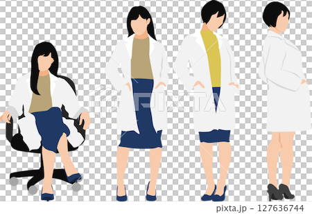 医者(薬剤師)のイラスト セット 医者(薬剤師)のイラスト セット 127636744