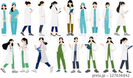 医者(薬剤師)のイラスト	セット 127636842