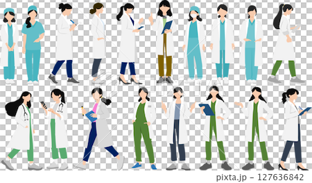 医者(薬剤師)のイラスト	セット 127636842