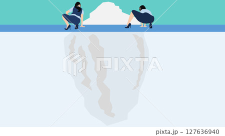 顕在的なニーズと潜在的なニーズのグラフィック素材イラスト 顕在的なニーズと潜在的なニーズのグラフィック素材イラスト 127636940