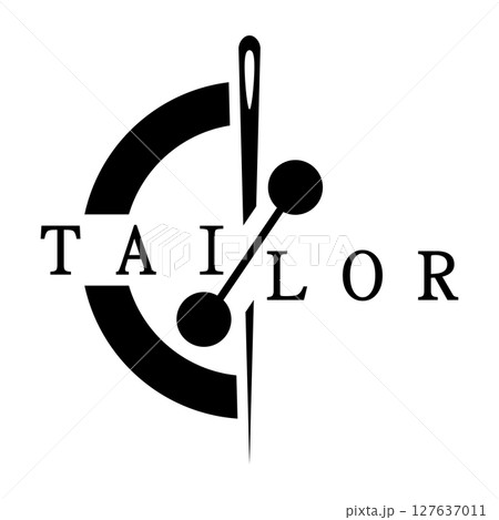tailor logo icon illustration template combination of buttons for clothes, thread and sewing machine, for clothing product design, convection companies, fashion in vector form 127637011