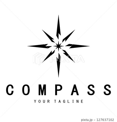compass icon isolated on background.modern flat compass pictogram,business,marketing,internet concept.trendy simple vector symbol for websitedesign or button to mobile app.logo illustration. 127637102