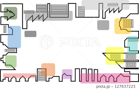 オフィス街のイラスト オフィス街のイラスト 127637225