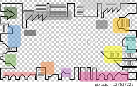 オフィス街のイラスト オフィス街のイラスト 127637225