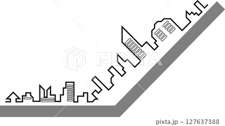 オフィス街のイラスト オフィス街のイラスト 127637388