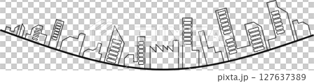 オフィス街のイラスト オフィス街のイラスト 127637389