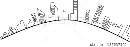 オフィス街のイラスト オフィス街のイラスト 127637392