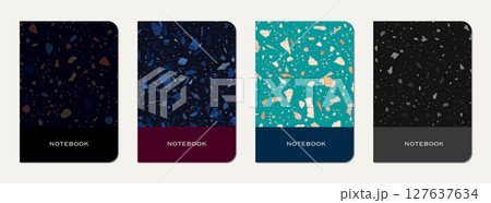 Note book cover design. Terrazzo abstract 127637634