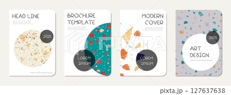 Notebook cover design. Terrazzo abstract Notebook cover design. Terrazzo abstract 127637638