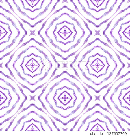 Trendy organic green border. Purple fair boho 127637769