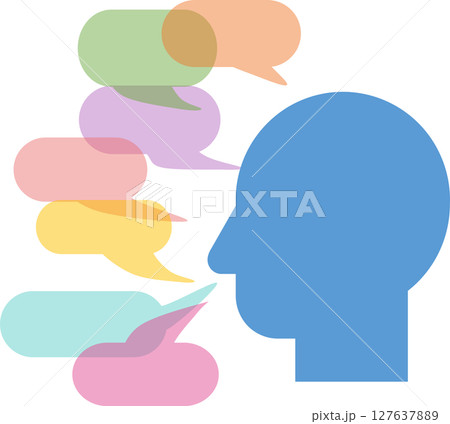 コメントするグラフィック素材イラスト コメントするグラフィック素材イラスト 127637889