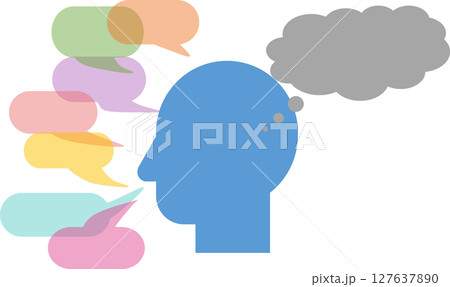 コメントするグラフィック素材イラスト コメントするグラフィック素材イラスト 127637890