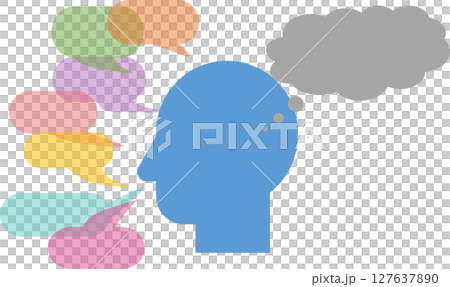 コメントするグラフィック素材イラスト コメントするグラフィック素材イラスト 127637890