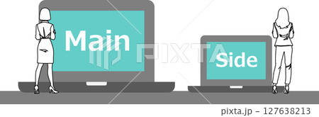 副業をするイラスト	 127638213