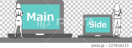 副業をするイラスト	 127638213