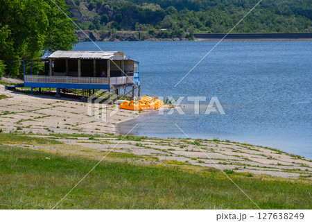 Bor Lake (Borsko jezero), an artificial lake in Eastern Serbia near the city of Bor Bor Lake (Borsko jezero), an artificial lake in Eastern Serbia near the city of Bor 127638249