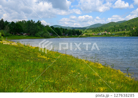 Bor Lake (Borsko jezero), an artificial lake in Eastern Serbia near the city of Bor Bor Lake (Borsko jezero), an artificial lake in Eastern Serbia near the city of Bor 127638285
