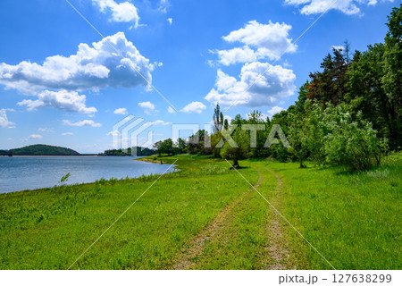 Bor Lake (Borsko jezero), an artificial lake in Eastern Serbia near the city of Bor Bor Lake (Borsko jezero), an artificial lake in Eastern Serbia near the city of Bor 127638299