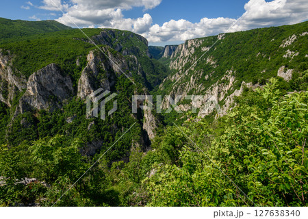 Landscape of of Lazar Canyon (Lazarev kanjon), the deepest and longest canyon in eastern Serbia, near the city of Bor Landscape of of Lazar Canyon (Lazarev kanjon), the deepest and longest canyon in eastern Serbia, near the city of Bor 127638340