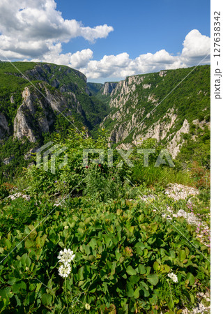 Landscape of of Lazar Canyon (Lazarev kanjon), the deepest and longest canyon in eastern Serbia, near the city of Bor Landscape of of Lazar Canyon (Lazarev kanjon), the deepest and longest canyon in eastern Serbia, near the city of Bor 127638342