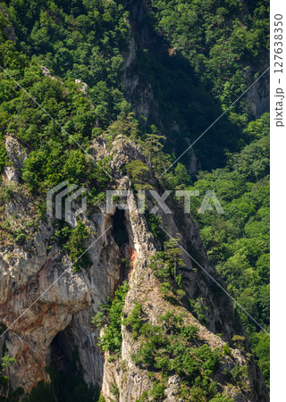 Landscape of of Lazar Canyon (Lazarev kanjon), the deepest and longest canyon in eastern Serbia, near the city of Bor Landscape of of Lazar Canyon (Lazarev kanjon), the deepest and longest canyon in eastern Serbia, near the city of Bor 127638350