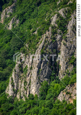 Landscape of of Lazar Canyon (Lazarev kanjon), the deepest and longest canyon in eastern Serbia, near the city of Bor Landscape of of Lazar Canyon (Lazarev kanjon), the deepest and longest canyon in eastern Serbia, near the city of Bor 127638357