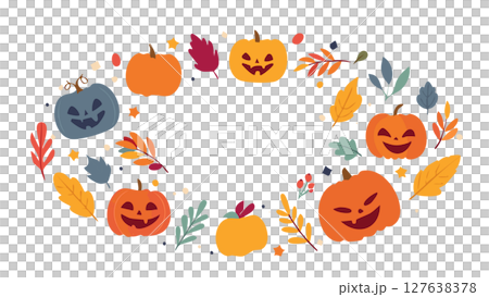 ハロウィン背景フレーム壁紙 127638378