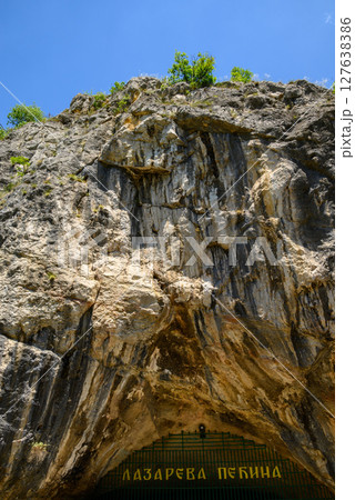 Lazar's Cave, longest explored cave in Serbia known for beautiful formations of stalactites and stalagmites, in Bor, Serbia 127638386