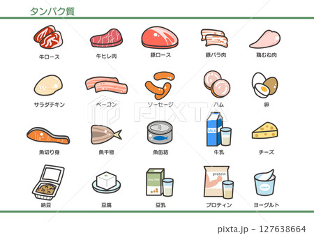 タンパク質　アイコンセット 127638664
