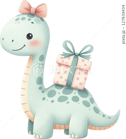 Adorable dinosaur birthday gift 127639434