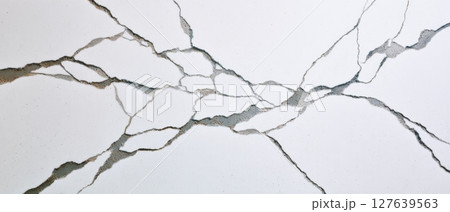 Polished Statuario marble background with detailed branching gray vein structure Polished Statuario marble background with detailed branching gray vein structure 127639563