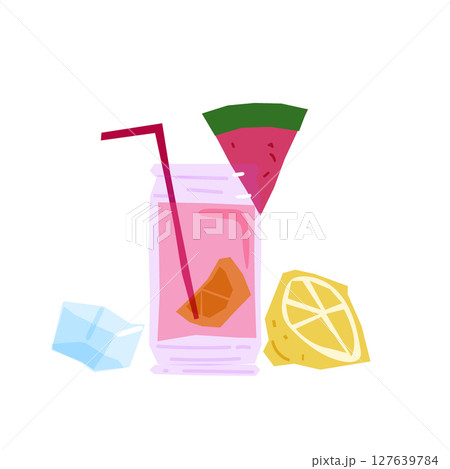 Summer Fruit Drink Illustration 127639784