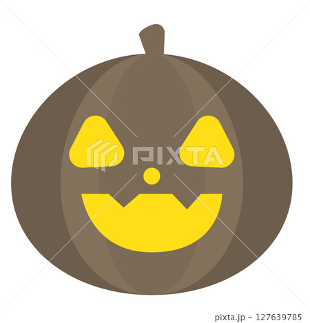 ハロウィンのかぼちゃのイラスト　シルエット 127639785