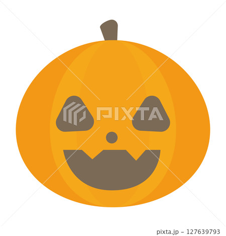 ハロウィン シンプルでかわいいジャックオーランタンのイラスト ハロウィン シンプルでかわいいジャックオーランタンのイラスト 127639793