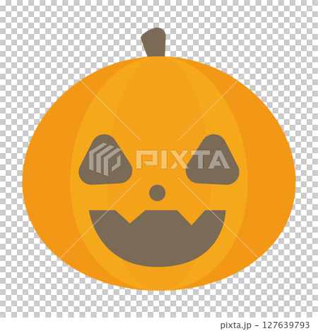ハロウィン シンプルでかわいいジャックオーランタンのイラスト ハロウィン シンプルでかわいいジャックオーランタンのイラスト 127639793
