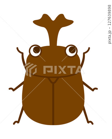 かわいいカブトムシのイラスト 127639898