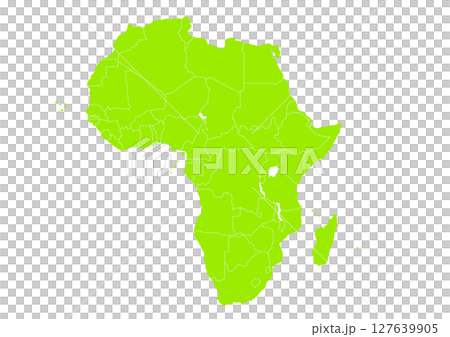 Map of Africa from a world map 127639905
