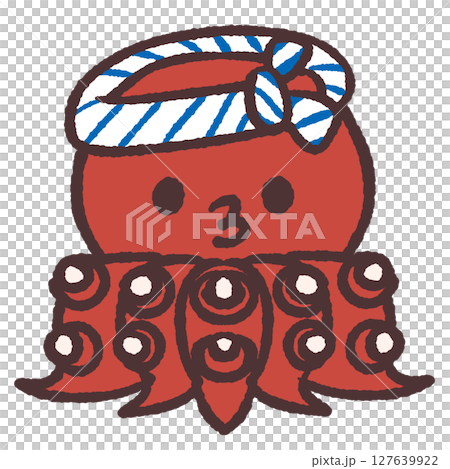 頭帶章魚的插圖 127639922