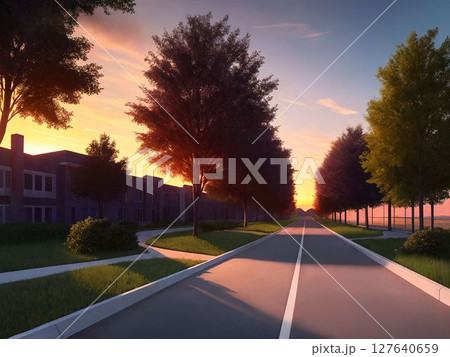 【壁紙／背景】悲しみの夕焼け（Sunset of Sadness） 127640659