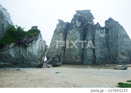 仏ヶ浦の天龍岩と香爐岩(青森県下北郡佐井村) 127641235