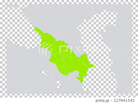 南高加索地區地圖 亞塞拜然、亞美尼亞、喬治亞地圖 127641542