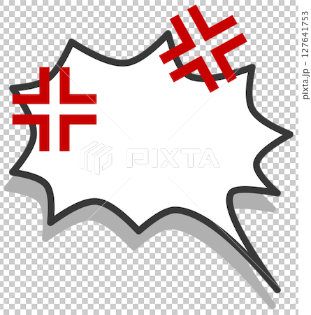 Illustration of a speech bubble of a person getting angry and complaining or saying angry things 127641753