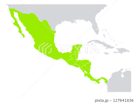 世界の地図より、中央アメリカの地図 (Map of central america.) 世界の地図より、中央アメリカの地図 (Map of central america.) 127641836