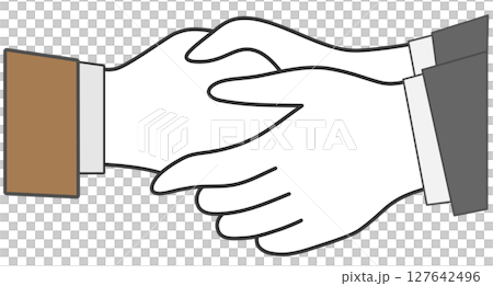Shaking hands illustration 127642496