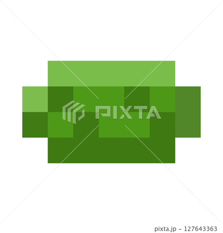 Pixel flat illustration of green cucumber, 8 bit arcade game. 127643363