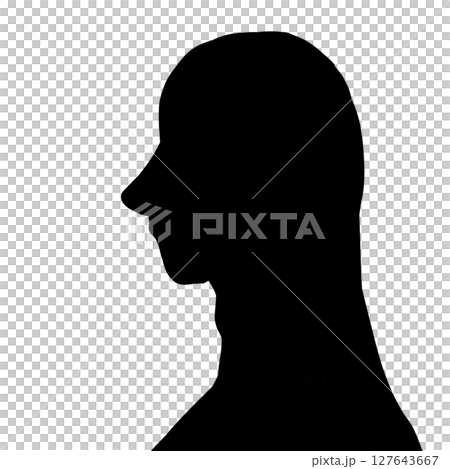 Profile silhouette of a person Profile silhouette of a person 127643667