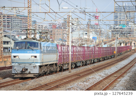 東海道本線　相模貨物　JR貨物　EF66-118（吹田） 127645239