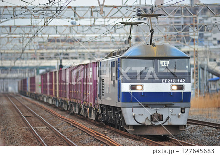 東海道本線 平塚 JR貨物 EF210-142(新鶴見) 東海道本線 平塚 JR貨物 EF210-142(新鶴見) 127645683