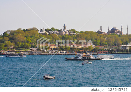 Topkapi Palace before Marmara sea, Istanbul, Turkey 127645735